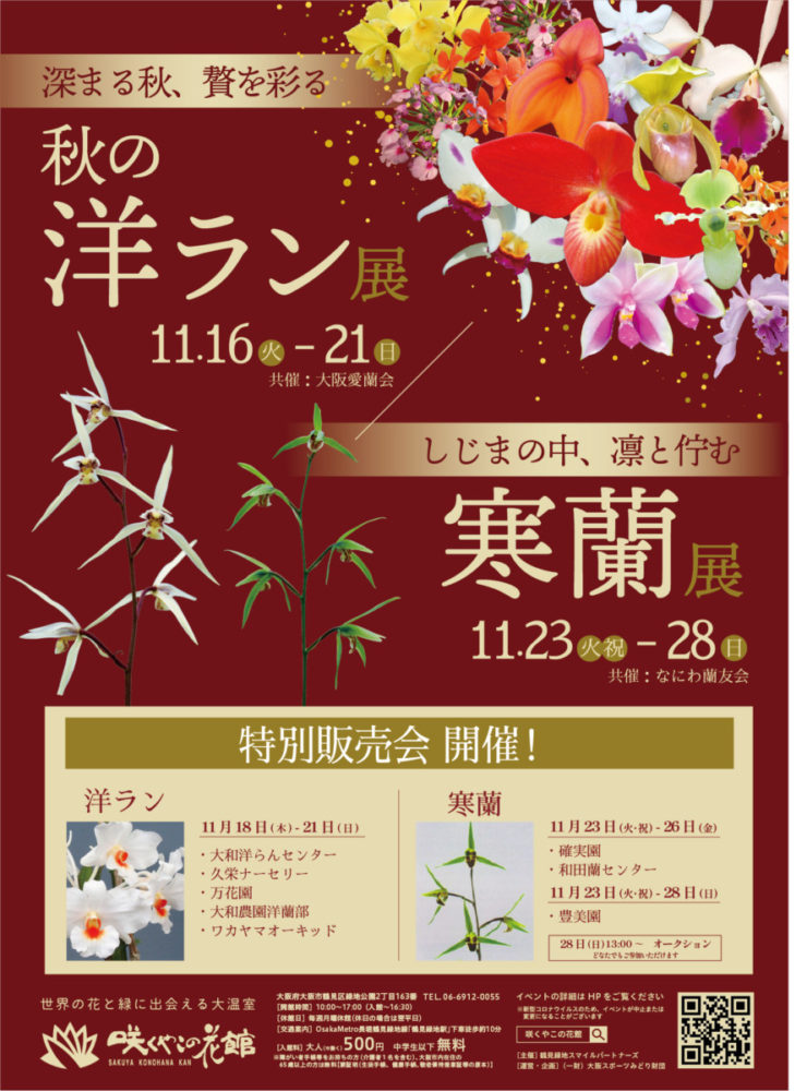 秋の洋ラン展 大阪の植物園 咲くやこの花館
